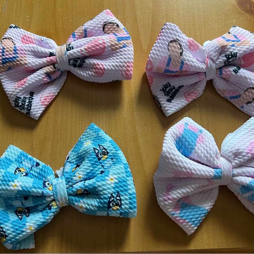 Ms Rachel and Bluey Hair Bow Set
